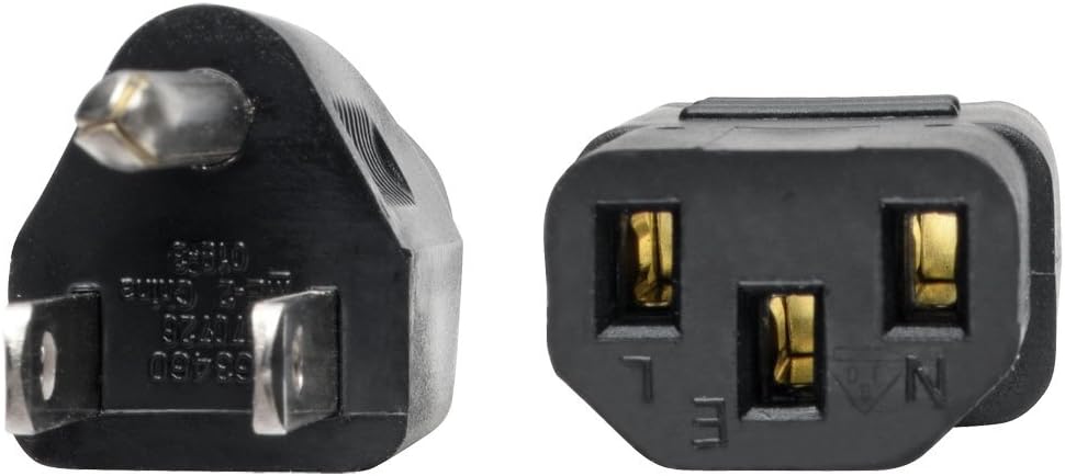 Tripp Lite Standard Computer Power Cord 10A,18AWG (NEMA 5-15P to IEC-320-C13) 20-ft.(P006-020) Black - Image 3