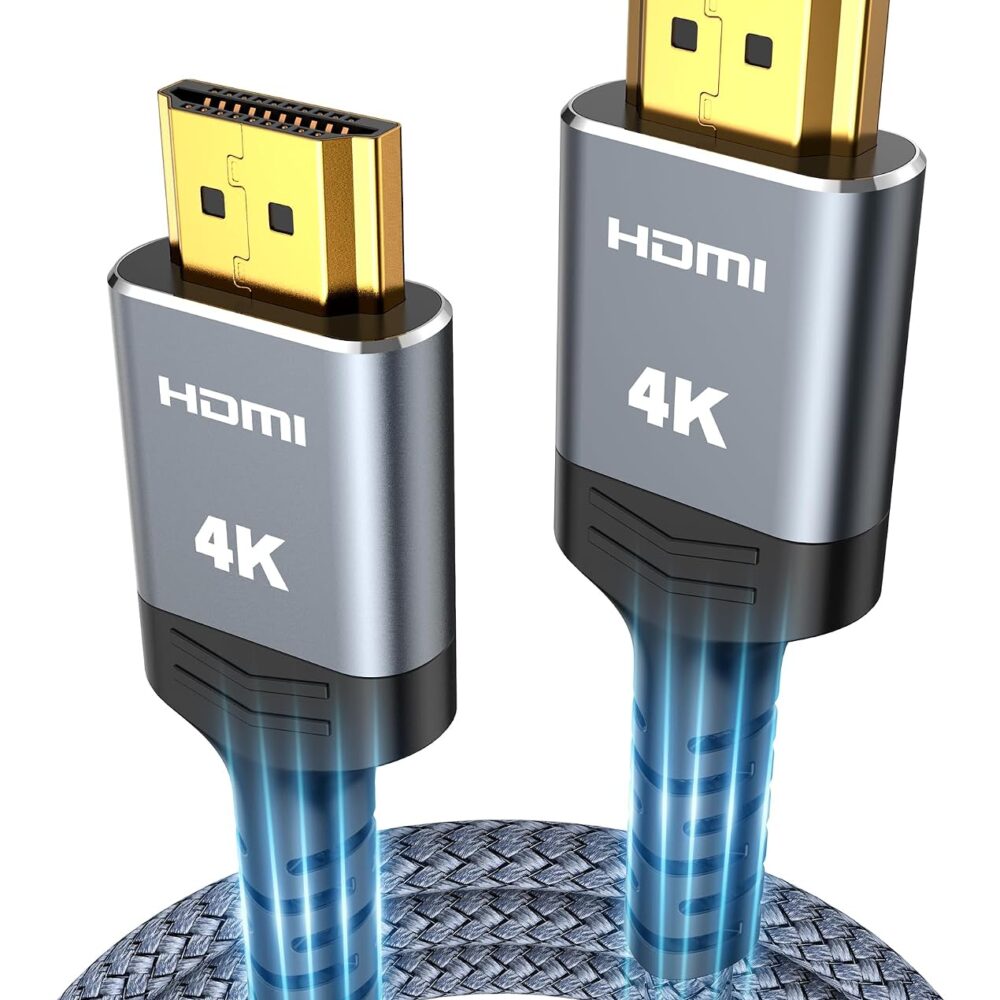 Highwings HDMI Cable 6.6 ft, 4K HDMI 2.0 HDR, Braided, ARC 3D HDCP 2.2