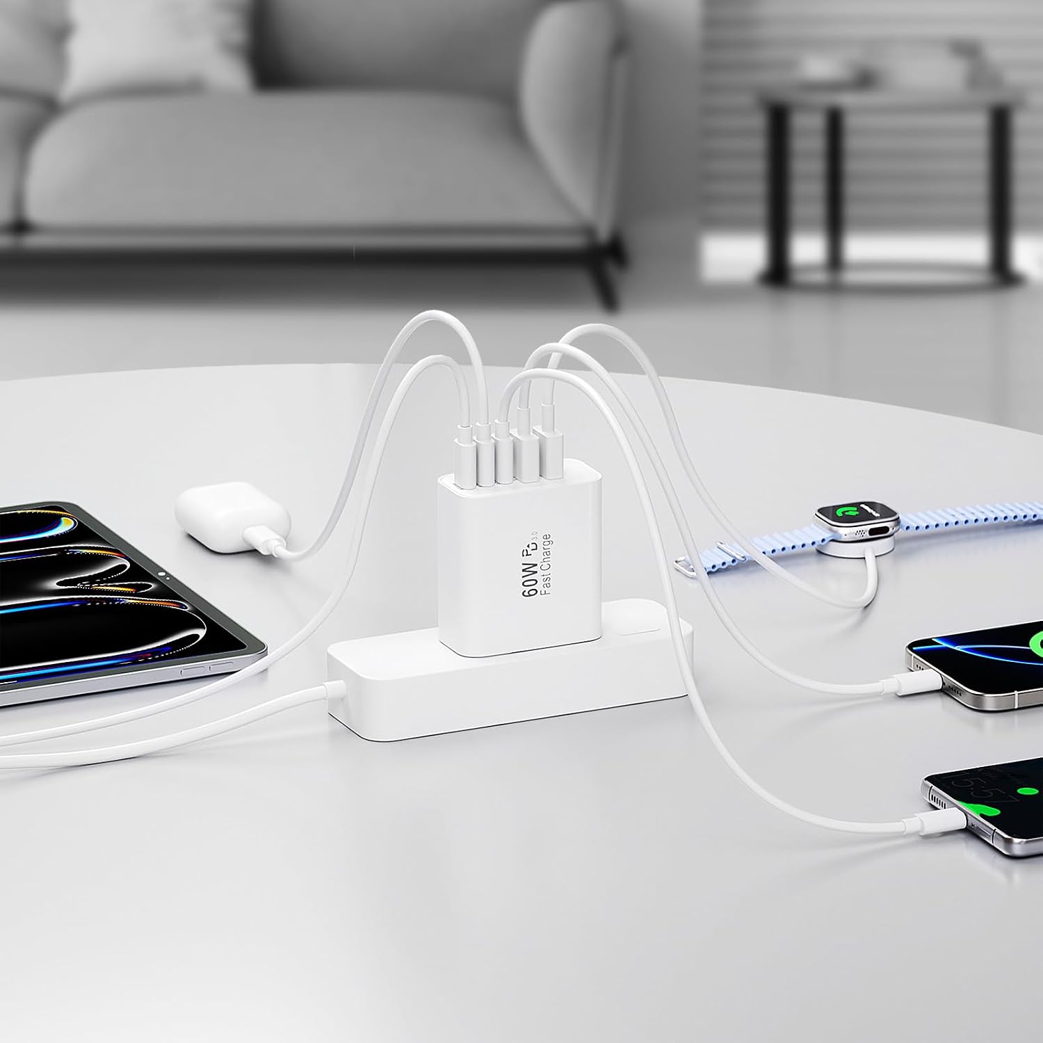 USB C Charger Block, 60W 5-Port Type C Charger Fast Charging Blocks - Image 7