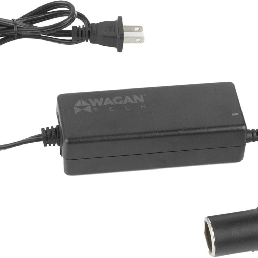 Wagan EL9903 AC to DC Power Adapter 5A 60W Power Converter 110V AC to 12V DC Cigarette Lighter Socket Adapter for 12V Car portable Fridge ETL listed